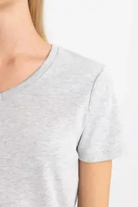 DeFacto slim Fit Rib Short Sleeve T-Shirt - Image 6