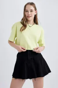 DeFacto Oversized Cotton Short Sleeve T-Shirt - Image 3