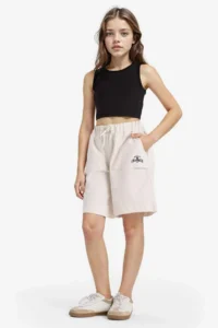 DeFacto Elastic Waist Basic Plain Shorts Girls' - Image 2