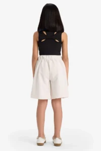 DeFacto Elastic Waist Basic Plain Shorts Girls' - Image 7