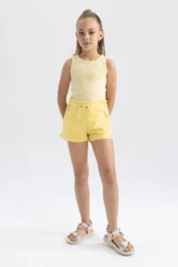 DeFacto Paperbag Cotton Shorts Girls' - Image 2