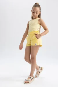 DeFacto Paperbag Cotton Shorts Girls' - Image 4