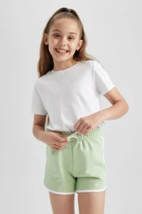 DeFacto Girls' Regular Fit Sweatshirt Shorts - Image 2