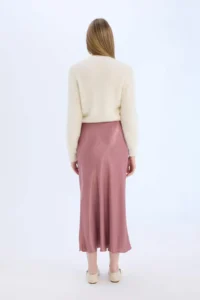 DeFacto A Cut Normal Waist Satin Midi Skirt - Image 6