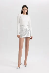 DeFacto A Cut Shiny Mini Skirt