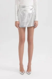 DeFacto A Cut Shiny Mini Skirt - Image 4