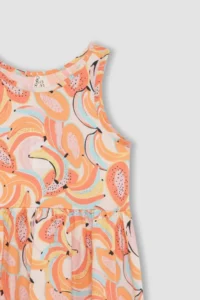 DeFacto Girls' Patterned Sleeveless Dress - Image 6