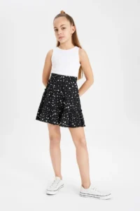 DeFacto Girls' Patterned Crepe Skirt - Image 2
