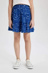 DeFacto Girls' Patterned Crepe Skirt - Image 4