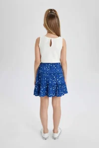 DeFacto Girls' Patterned Crepe Skirt - Image 6