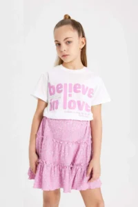 DeFacto Patterned Crepe Skirt Girls' - Image 6