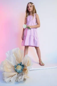 DeFacto Girls' Poplin Sleeveless Dress