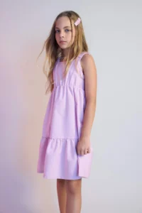 DeFacto Girls' Poplin Sleeveless Dress - Image 2