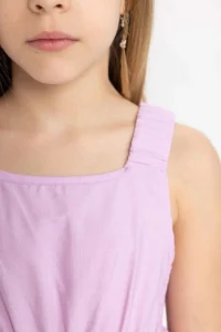 DeFacto Girls' Poplin Sleeveless Dress - Image 6