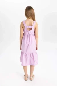 DeFacto Girls' Poplin Sleeveless Dress - Image 7