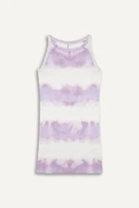 DeFacto Batik Patterned Ribbed Camisole Sleeveless Summer Dress Girls - Image 6