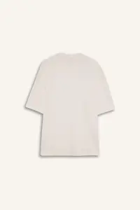 DeFacto Loose Fit Crew Neck Short Sleeve Heavy Fabric Basic Plain T-Shirt - Image 8