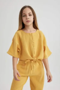 DeFacto B5062a8 Ss Girls' Short Sleeve Blouse