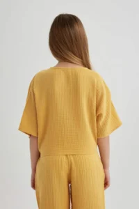 DeFacto B5062a8 Ss Girls' Short Sleeve Blouse - Image 4