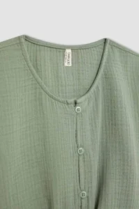 DeFacto Front Tie Short Sleeve Blouse Girl - Image 7