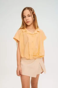 DeFacto Cropped Fit Short Sleeve Shirt Girl - Image 3