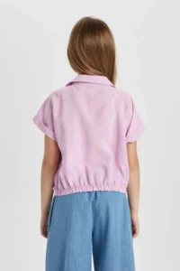 DeFacto Cropped Fit Short Sleeve Shirt Girl - Image 4