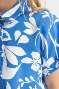 DeFacto Crop Short Sleeve Patterned Shirt Girl - Image 8