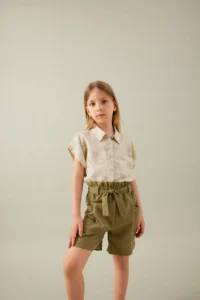 DeFacto Crop Patterned Short Sleeve Shirt Girl - Image 3