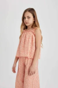 DeFacto Patterned Sleeveless Blouse Girls' - Image 4