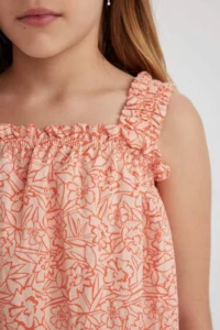 DeFacto Patterned Sleeveless Blouse Girls' - Image 5