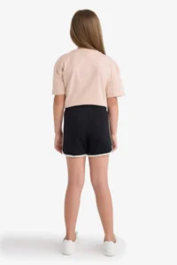 DeFacto Girls' Elastic Waist Basic Plain Shorts - Image 5
