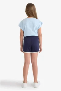 DeFacto Elastic Waist Basic Plain Shorts Girls' - Image 5
