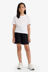 DeFacto Girls' Basic Bermuda Shorts - Image 4