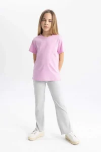 DeFacto Girl's Flare Fit Ribbed Camisole Trousers - Image 2