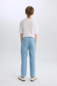 DeFacto Boy's Straight Fit Straight Leg Basic Straight Jean Trousers - Image 6