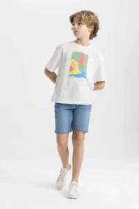 DeFacto Boys' Jeans Shorts - Image 2