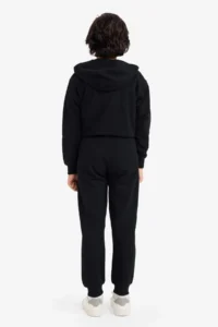 DeFacto Basic Plain Pique Sweatpants with Elastic Waist Cuffs for Boys - Image 5