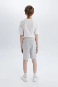 DeFacto Boy's Stretchy Waist Pocket Pique Shorts B5866a825sm - Image 6