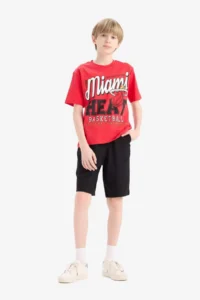 DeFacto Basic Plain Bermuda Shorts Boys' - Image 2