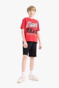 DeFacto Boy's Basic Straight Shorts with Elastic Waist B5867a825sm - Image 4