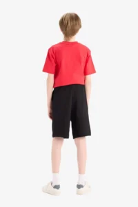 DeFacto Boy's Basic Straight Shorts with Elastic Waist B5867a825sm - Image 7