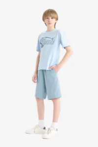 DeFacto Basic Straight Shorts with Elastic Waist Boy Child