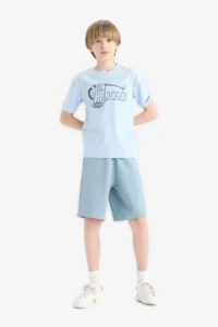 DeFacto Basic Straight Shorts with Elastic Waist Boy Child - Image 2
