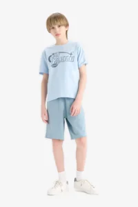 DeFacto Basic Straight Shorts with Elastic Waist Boy Child - Image 3