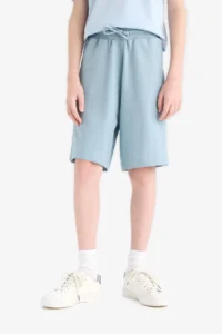 DeFacto Basic Straight Shorts with Elastic Waist Boy Child - Image 4