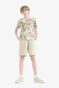 DeFacto Boy's Basic Straight Shorts with Elastic Waist - Image 2