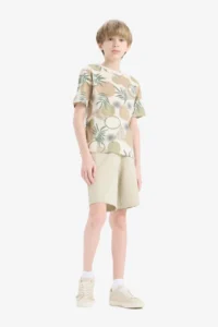DeFacto Boy's Basic Straight Shorts with Elastic Waist - Image 3