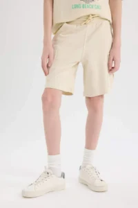 DeFacto Elastic Waist Cargo Pocket Shorts Boy