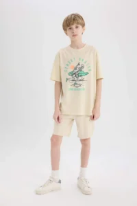 DeFacto Elastic Waist Cargo Pocket Shorts Boy - Image 4