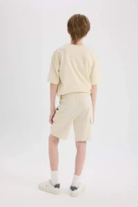 DeFacto Elastic Waist Cargo Pocket Shorts Boy - Image 6